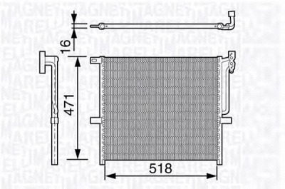 MAGNETI MARELLI 350203642000 -  Конденсатор, кондиционер